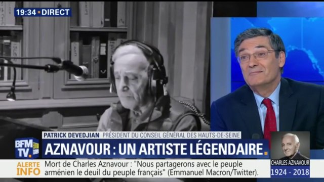 Charles Aznavour est le symbole même de la résurrection des Arméniens , affirme Patrick Devedjian