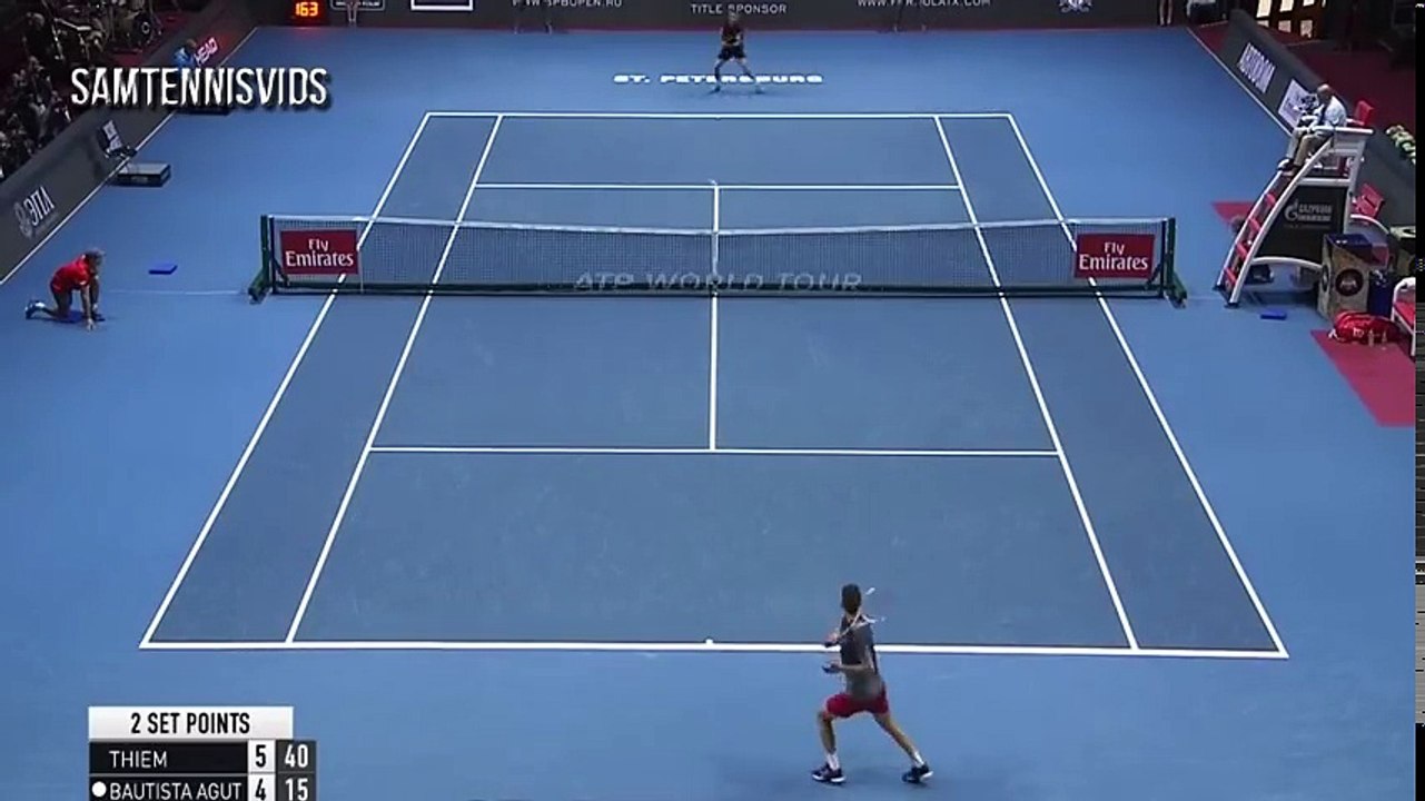 Dominic Thiem Vs Roberto Bautista Agut - St Petersburg 2018 SF (Highlights HD)