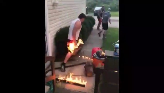 Et si on fabriquait un lance-flammes à la maison... Mauvaise idée