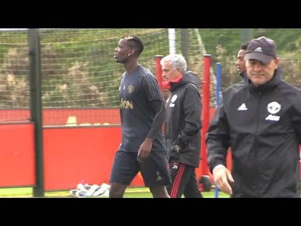 Manchester United Training Ahead Of Valencia Champions League Match - Mourinho & Pogba Return