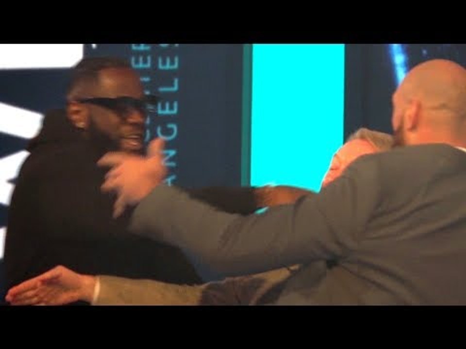 Tyson Fury & Deontay Wilder Separated During Heated Press Conference