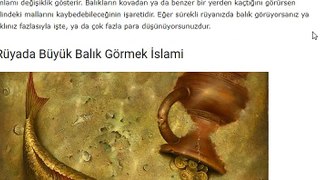 Rüyada Balık görmek balık temizlemek balık almak