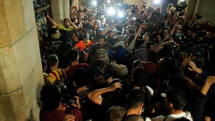 Incidentes al final de la manifestación independentista