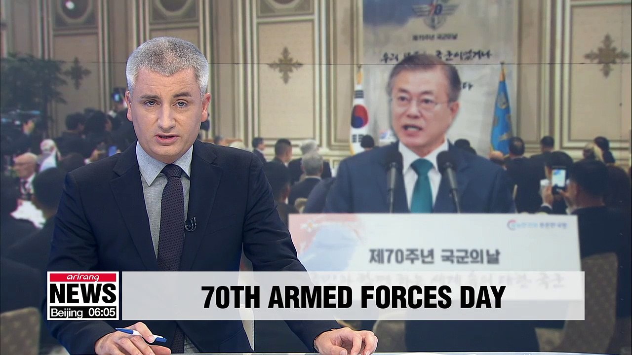 On Armed Forces Day, Pres. Moon calls for stronger military to ensure peace