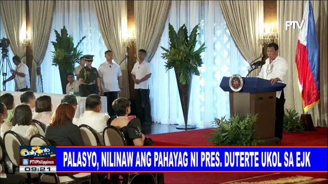Palasyo, nilinaw ang pahayag ni Pres. #Duterte ukol sa EJK