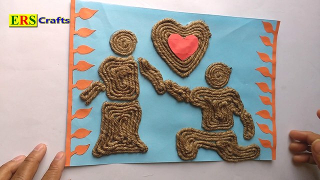DIY: Valentines day craft ideas with paper & jute 2018