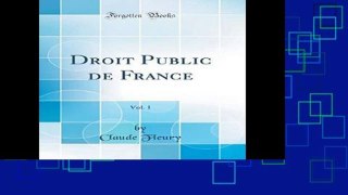 P.D.F Droit Public de France, Vol. 1 (Classic Reprint)