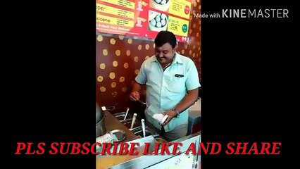 Bob-corn Maker Playing music without instrument during his work amazing