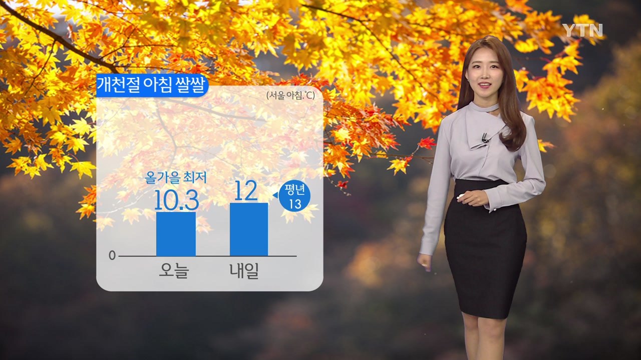 [날씨] 개천절 아침 쌀쌀, 낮 동안 선선...일교차 주의 / YTN