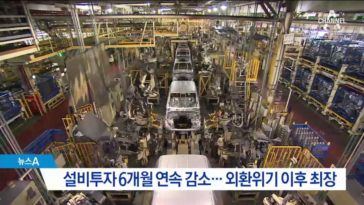설비투자 6개월 연속 감소…외환위기 이후 최장