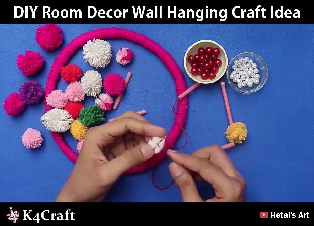 DIY Room Decor Wall Hanging Craft Idea via: Hetal's Art,