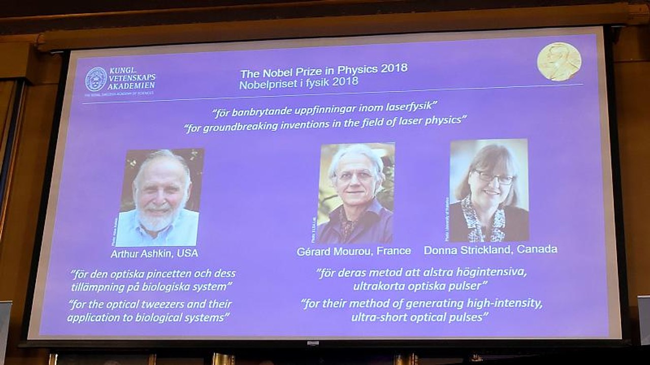Physik-Nobelpreis für drei Laserphysiker