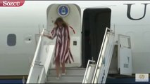 Melania Trump rüzgarın azizliğine uğradı