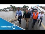 Peña Nieto recorre zonas afectadas de la Costa Grande de Guerrero; promete proteger los apoyos