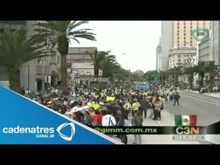 Video herunterladen: Detalles tras la manifestación de la CNTE / marcha de maestros 2013