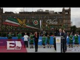 Instalan canchas de basquetbol en el Zócalo capitalino / Ricardo Salas