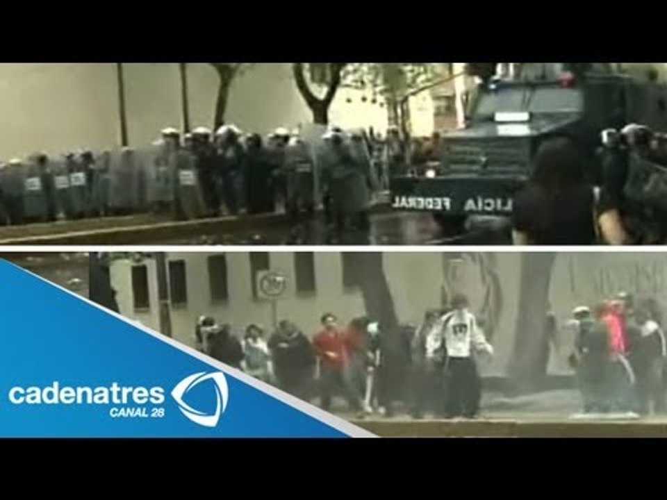 Enfrentamientos entre anarquistas y Policía Federal en el Centro Histórico