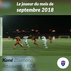LKStats / Le joueur du mois de Septembre 2018 :  Koné Zoumana