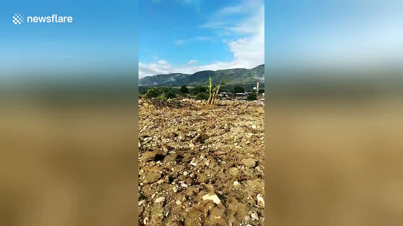Reduced to rubble: Indonesian resident films devastation in Balaroa following 7.4 earthquake
