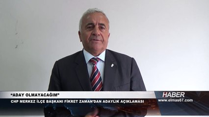 "Aday olmayacağım..."