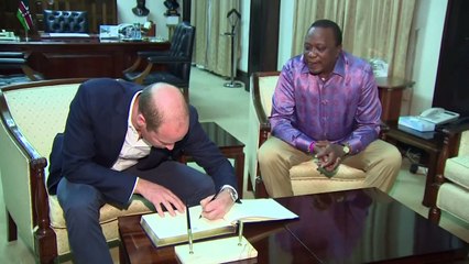 Prince William meets Kenya's President Uhuru Kenyatta