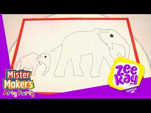 Dot-to-Dot Elephant | Mister Maker's Arty Party | ZeeKay Junior