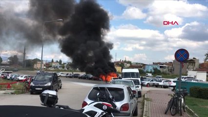 Bursa'da Lpg'li Araç Alev Alev Yandı