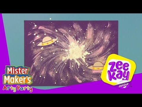 Glittery Purple Galaxy | Mister Maker's Arty Party | ZeeKay Junior