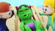 Tv cartoons movies 2019 Baby Frozen Elsa Falls Asleep ❤ Superhero Play Doh Cartoons w  Hulk & Elsa ❤ Stop Motion
