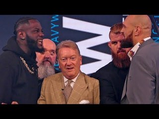 Deontay Wilder vs. Tyson Fury HEATED FACE OFF in London