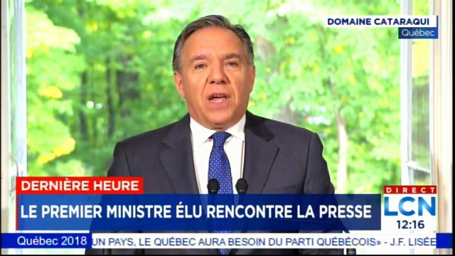 Le Premier Ministre Élu rencontre le Presse. #CAQ #FrancoisLegault #Quebec #Election #Canada