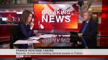 BREAKING NEWS-  Hostage situation at supermarket in Trèbes, France- BBC News