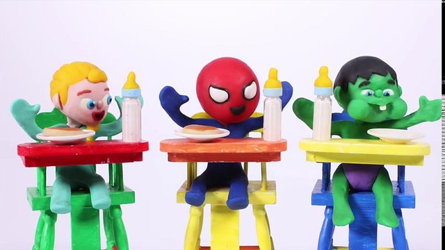 Tv cartoons movies 2019 BABY HULK DOES KARATE ❤ Spiderman, Hulk & Frozen Elsa Play Doh Cartoons For Kids