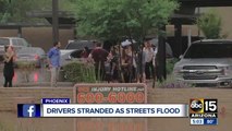 Flooding strands drivers, workers near Tatum and Cactus
