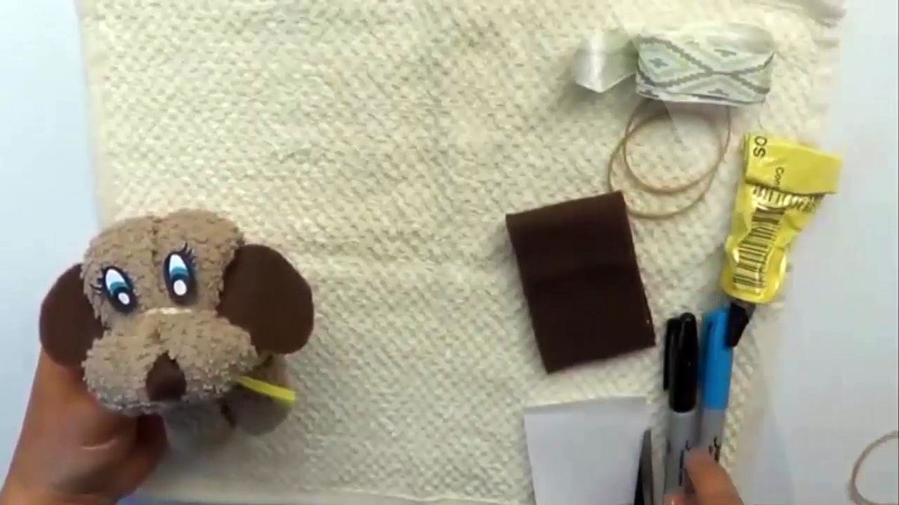 Hướng dẫn làm  những con vật ngộ nghĩnh bằng khăn lông 3