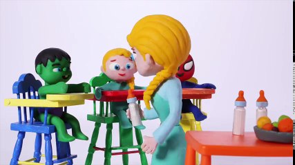 Tv cartoons movies 2019 SUPERHERO BABIES HAVE FUN AT THE WATER SLIDES ❤ Spiderman, Hulk & Frozen Play Doh Cartoons For Kids