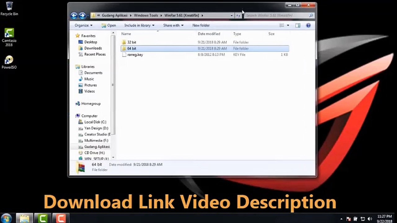 WinRAR 5.61 Registration key