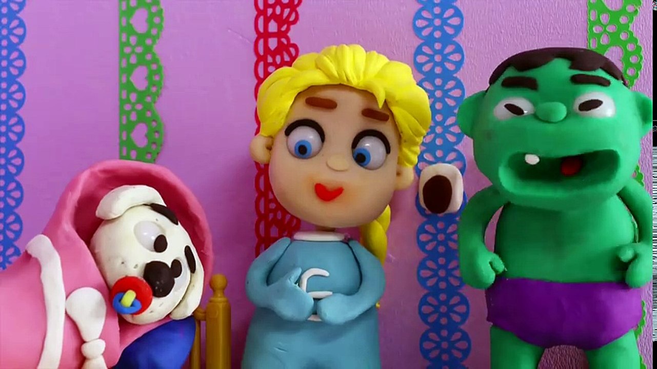 Tv cartoons movies 2019 SUPERHERO BABIES TAKE CARE OF THE BABY DOG ❤ Spiderman, Hulk & Frozen Play Doh Cartoons For Kids