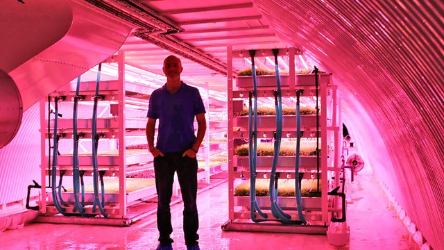 Underground Farm Produces Over 2 Tons of Food Per Month