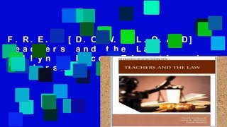 F.R.E.E [D.O.W.N.L.O.A.D] Teachers and the Law (Allyn   Bacon Educational Leadership) by David