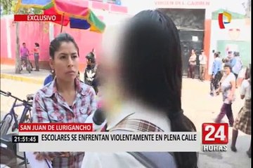Alumnos protagonizan peleas alrededores de colegios en SJL