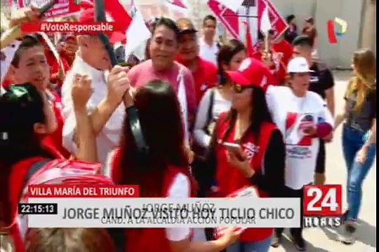 Candidato Jorge Muñoz continúa recorriendo las calles limeñas