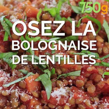 Ce soir, c'est spaghettis bolo... de lentilles La recette ➡