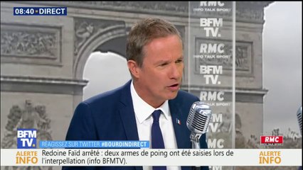 "Sa tête ne passe plus entre les portes." Nicolas Dupont-Aignan fustige l'attitude d'Emmanuel Macron