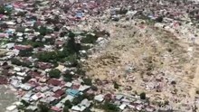 Aerial Footage Shows Houses in Balaroa Levelled by Sulawesi Quake