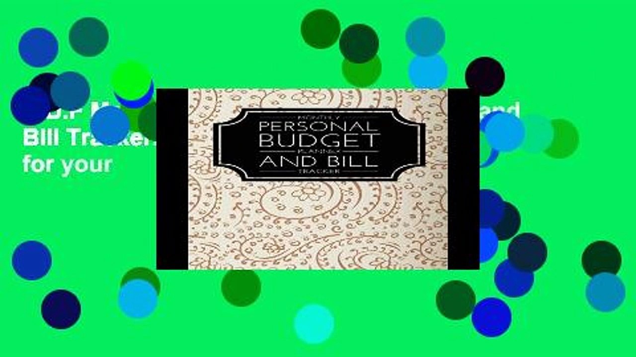 P.D.F Monthly Personal Budget Planner and Bill Tracker: Vintage Design Budget Planner for your