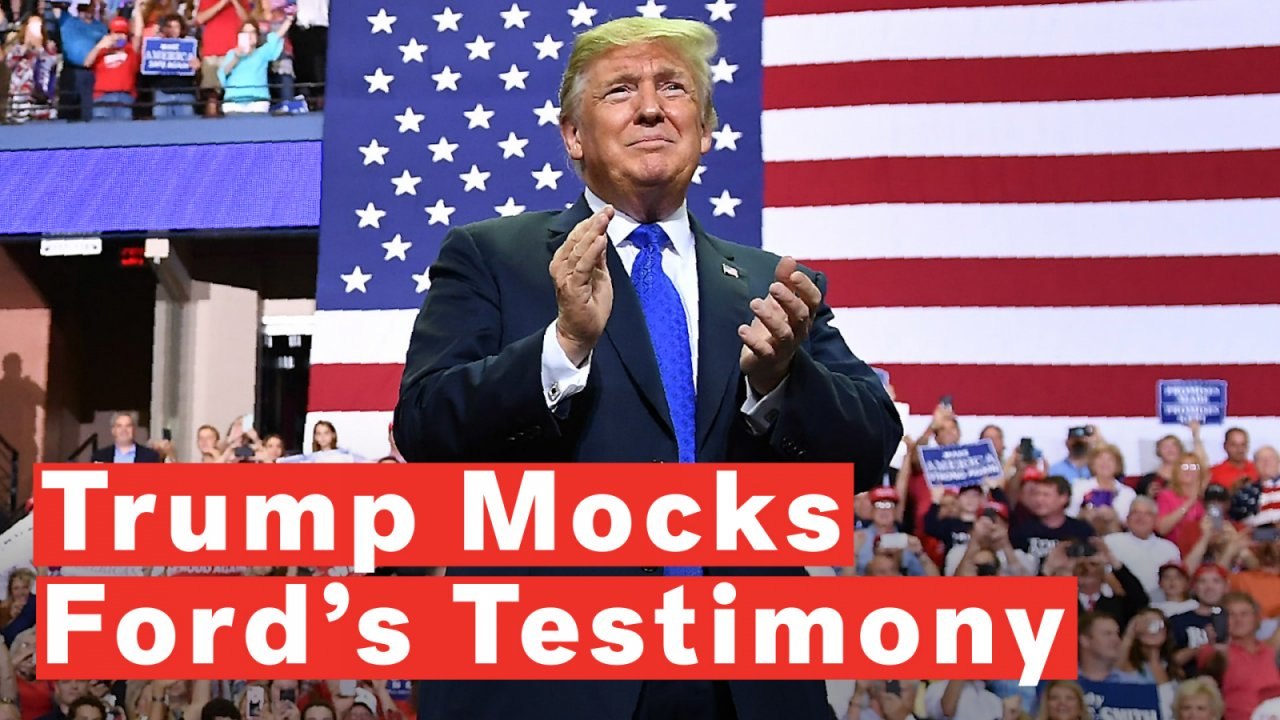 Donald Trump Calls Kavanaugh Accuser Ford 'Evil' As He Mocks Her Testimony