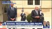 Gérard Collomb dit quitter "avec regret" le ministère de l'Intérieur, lors de sa passation de pouvoir avec Édouard Philippe