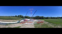 Traversée de la Garonne, chantier de réhabilitation des pylônes