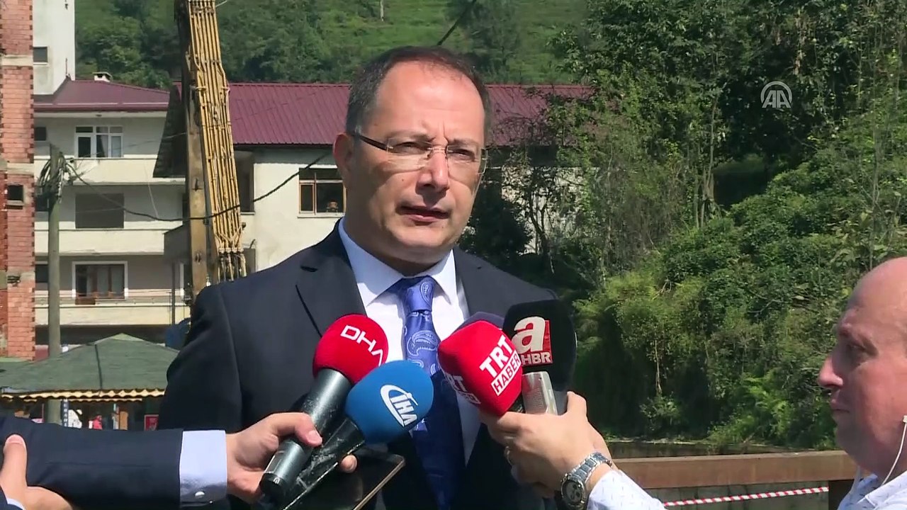 Dere yatağı alanındaki 7 katlı binanın yıkım işlemleri (2) - RİZE